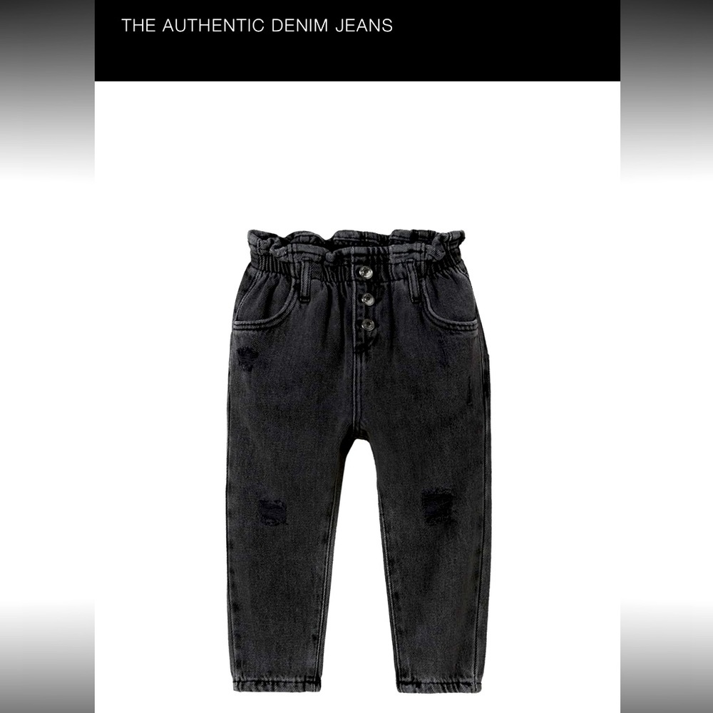 (Lightly used) Zara authentic black denim jeans (Toddler 3T)